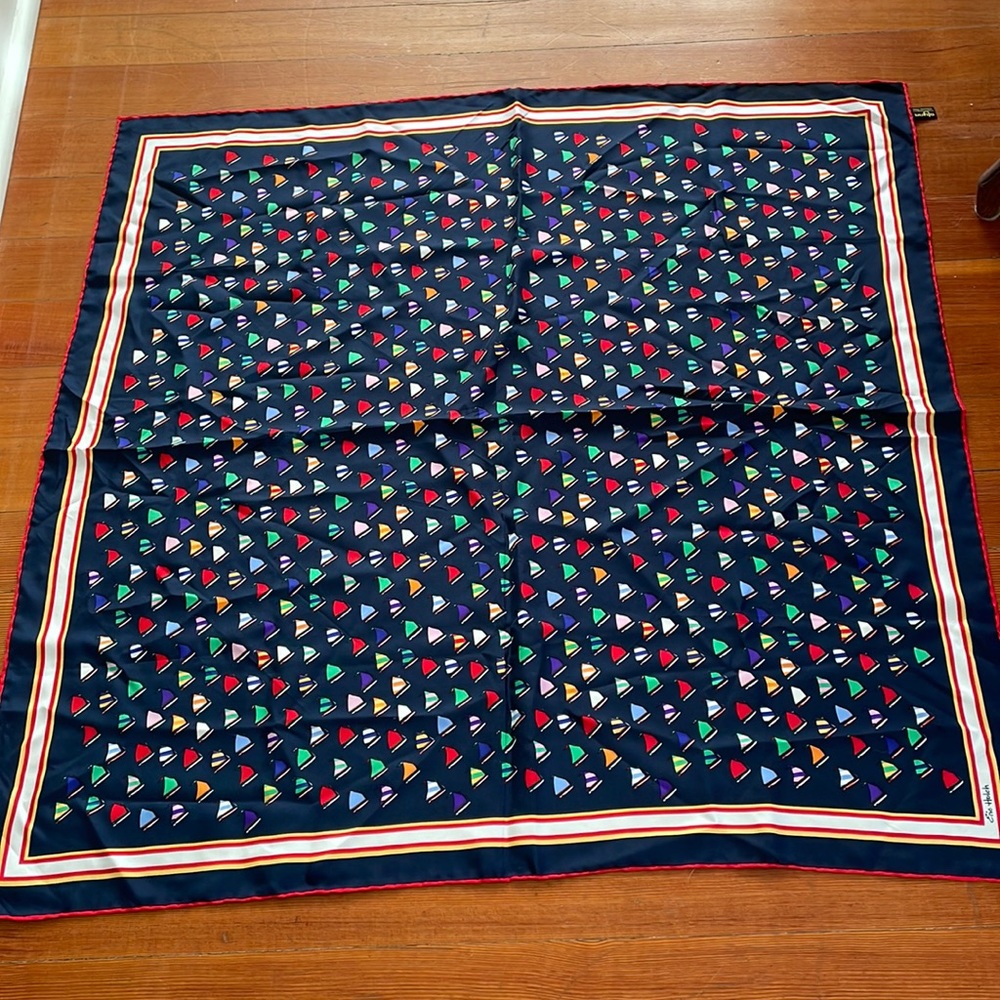 Vintage Eric Holch silk scarf - 36” X 36”
